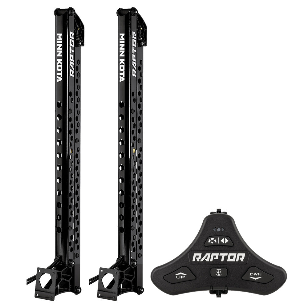 Minn Kota Raptor Bundle Pair - 8' Black Shallow Water Anchors w/Active Anchoring; Footswitch Included