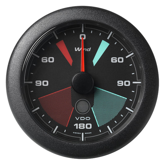 Veratron 3-3/8" (85MM) OceanLink&reg; Apparent/True Wind Angle Gauge - Black Dial &amp; Bezel