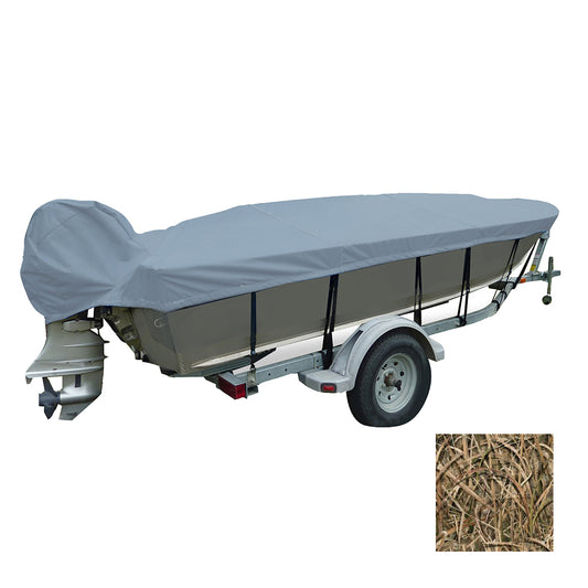 Carver Performance Poly-Guard Wide Series Styled-to-Fit Boat Cover f/16.5&#39; V-Hull Fishing Boats - Shadow Grass