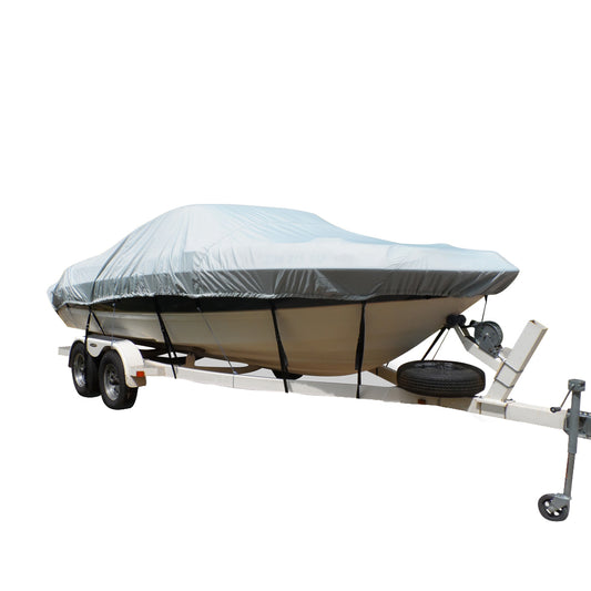 Carver Flex-Fit&trade; PRO Polyester Size 4 Boat Cover f/V-Hull &amp; Tri-Hull Boats I/O or O/B - Grey