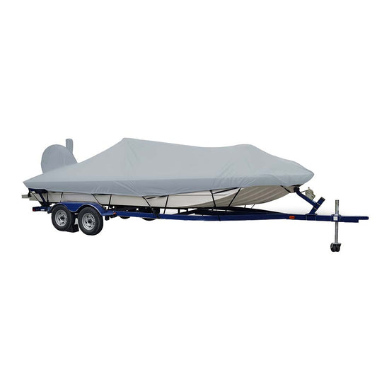 Carver Sun-DURA&reg; Extra Wide Series Styled-to-Fit Boat Cover f/21.5&#39; Aluminum Modified V Jon Boats - Grey