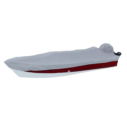 Carver Poly-Flex II Narrow Series Styled-to-Fit Boat Cover f/17.5&#39; V-Hull Side Console Fishing Boats - Grey
