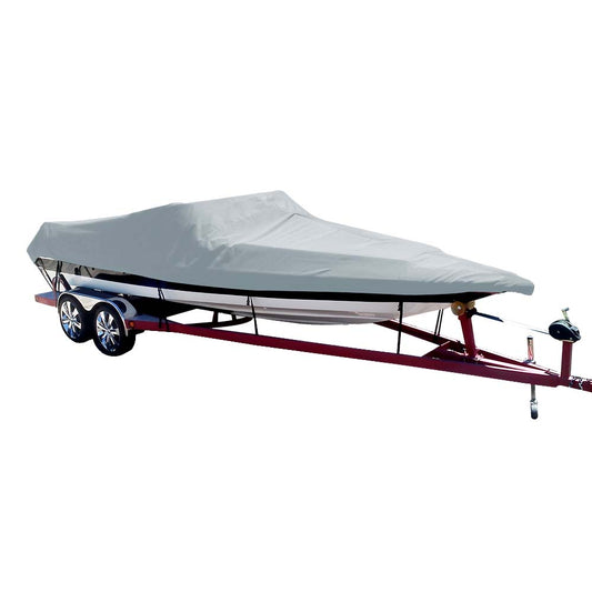 Carver Poly-Flex II Styled-to-Fit Boat Cover f/18.5&#39; Sterndrive Ski Boats with Low Profile Windshield - Grey