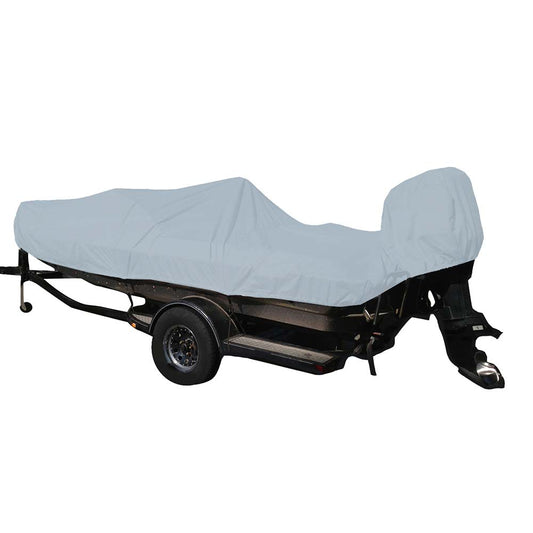 Carver Poly-Flex II Styled-to-Fit Boat Cover f/16.5&#39; Fish &amp; Ski Style Boats w/Walk-Thru Windshield - Grey
