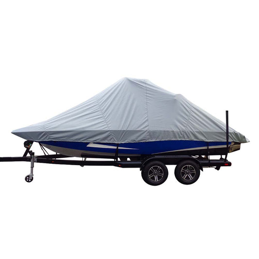 Carver Sun-DURA&reg; Specialty Boat Cover f/21.5&#39; Inboard Tournament Ski Boats w/Wide Bow &amp; Swim Platform - Grey