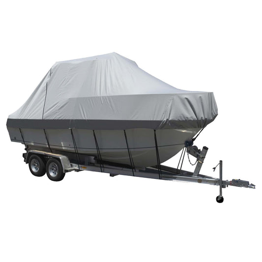 Carver Sun-DURA&reg; Specialty Boat Cover f/23.5&#39; Walk Around Cuddy &amp; Center Console Boats - Grey