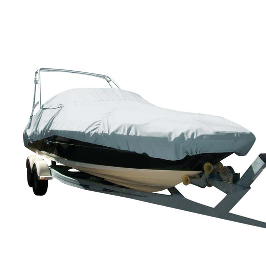 Carver Sun-DURA&reg; Specialty Boat Cover f/22.5&#39; Sterndrive Deck Boats w/Tower - Grey